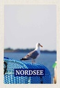 Holzschild 30x20 cm Nordsee Möwe Strand Meer Trip Bildmotiv Reisemotiv Abenteuer Reisen