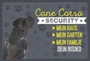 Holzschild 20x30 cm Cane Corso Security dein Risiko