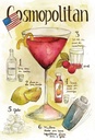 Holzschild 30x20 cm Cosmopolitan Cocktail Recipe
