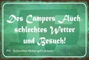 Holzschild 20x30 cm campers Fluch schlechtes Wetter
