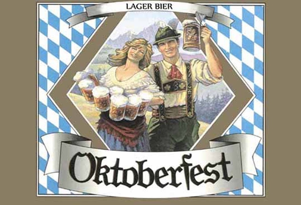Holzschild 20x30 cm Oktoberfest Lager Bier Bayern