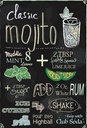 Holzschild 30x20 cm classic mojito white Rum Soda
