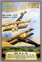 Holzschild 30x20 cm Flugzeug Royal air force Age 18
