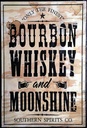 Holzschild 30x20 cm Bourbon Whiskey only thr finest