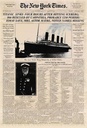 Holzschild 30x20 cm New York Times Titanic sinks
