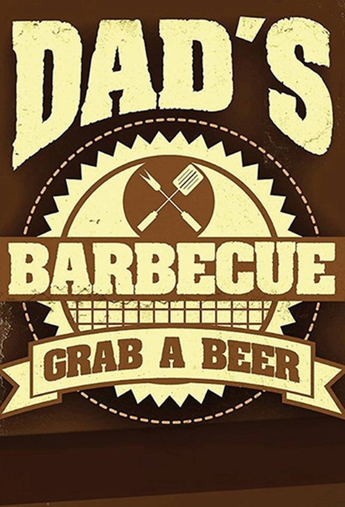 Holzschild 30x20 cm Dad´s barbecue grab a beer