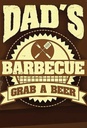 Holzschild 30x20 cm Dad´s barbecue grab a beer