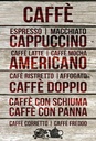 Holzschild 30x20 cm Caffe espresso capuccino latte