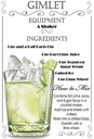 Holzschild 30x20 cm Gimlet Equipment ingredients