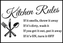 Holzschild 20x30 cm Kitchen Rules Küche Regeln
