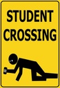 Holzschild 30x20 cm student crossing Bier