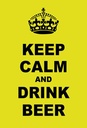 Holzschild 30x20 cm keep calm and drink beer