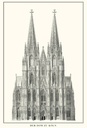 Holzschild 30x20 cm Zeichnung 20x30 der Dom zu Köln Kölner Dom