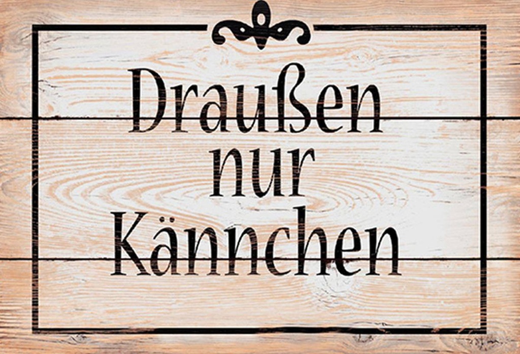 Holzschild 20x30 cm draußen nur Kännchen Kaffee Tee
