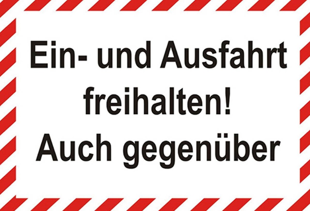 Holzschild 20x30 cm Ein-und Ausfahrt freihalten