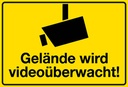 Holzschild 20x30 cm Gelände wird videoüberwacht