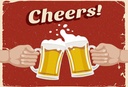 Holzschild 20x30 cm Beer Cheers Bier