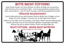 Holzschild 20x30 cm bitte nicht füttern Pferde Verbot