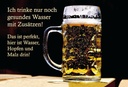 Holzschild 20x30 cm trinke nur gesundes Wasser Bier