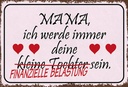 Holzschild 20x30 cm Mama deine Tochter Herzen