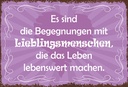 Holzschild 20x30 cm Begegnungen Lieblingsmenschen