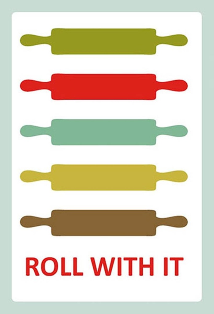 Holzschild 30x20 cm Nudelholz Rolling pin roll with