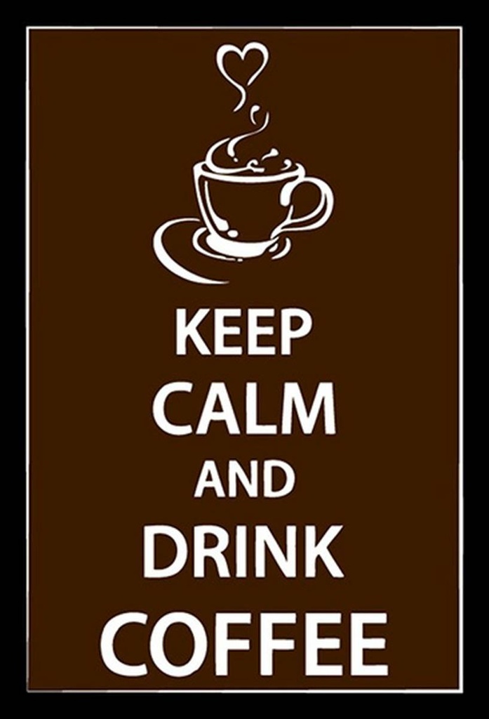 Holzschild 30x20 cm Keep Calm drink Coffee Kaffee