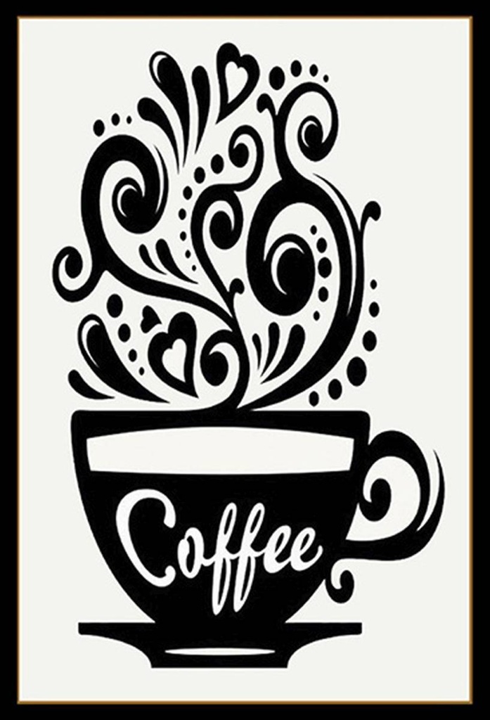 Holzschild 30x20 cm Coffee Kaffee