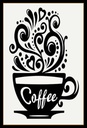 Holzschild 30x20 cm Coffee Kaffee