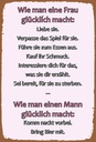 Holzschild 30x20 cm Wie man Frau glücklich macht