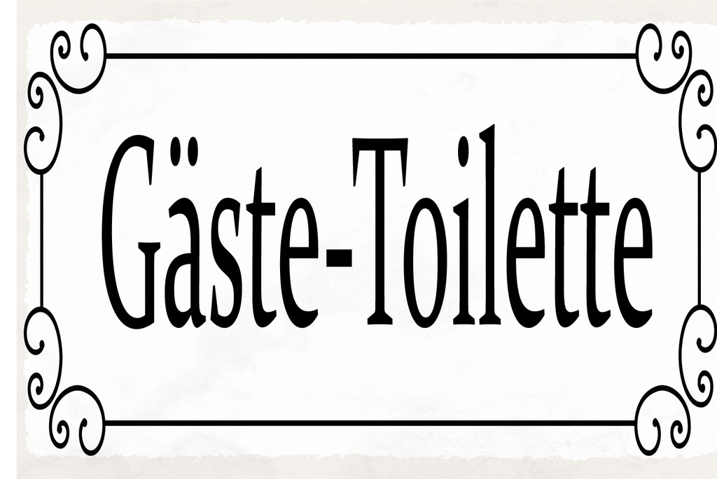 Holzschild 20x30 cm Gäste-Toilette
