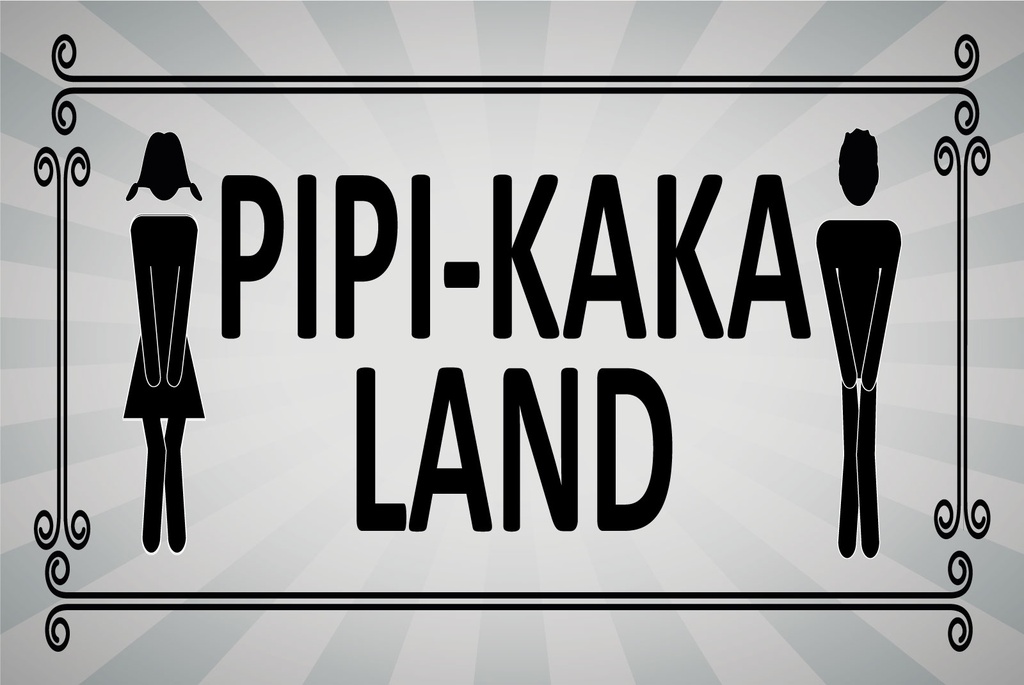 Holzschild 20x30 cm Pipi-Kaka Land Toilette
