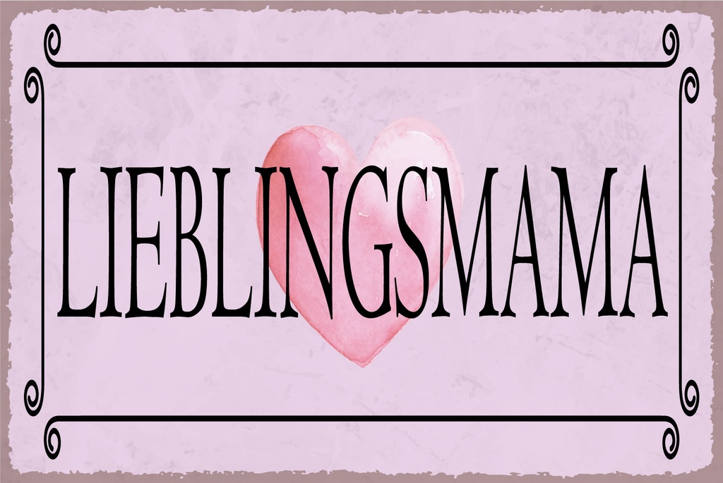 Holzschild 20x30 cm Lieblingsmama Herz