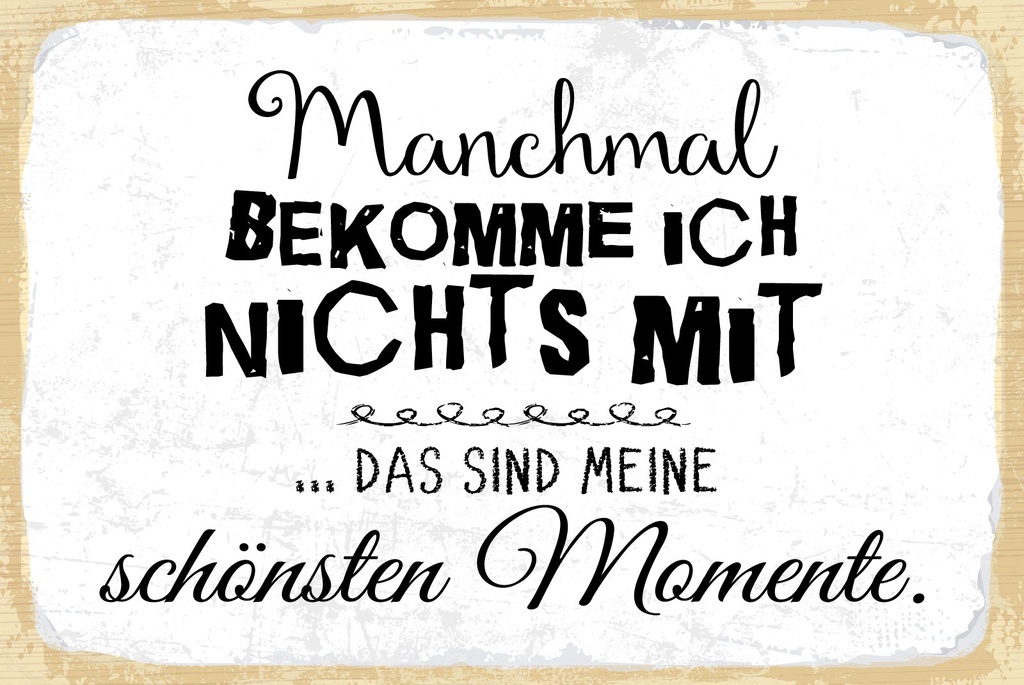 [LA-1809015-H] Holzschild 20x30 cm Manchmal bekomme ich nix mit schönsten Momente