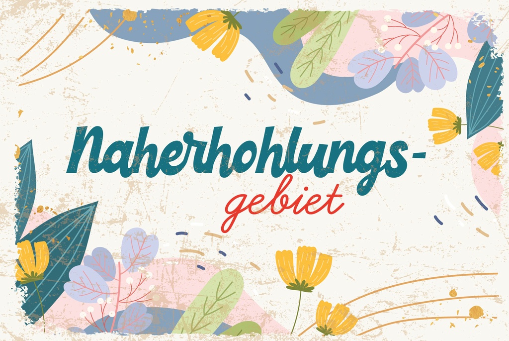 [LA-1809052-H] Holzschild 20x30 cm Naherholungsgebiet Blumen