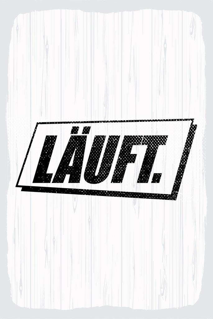 [LA-1809070-H] Holzschild 30x20 cm läuft weißes