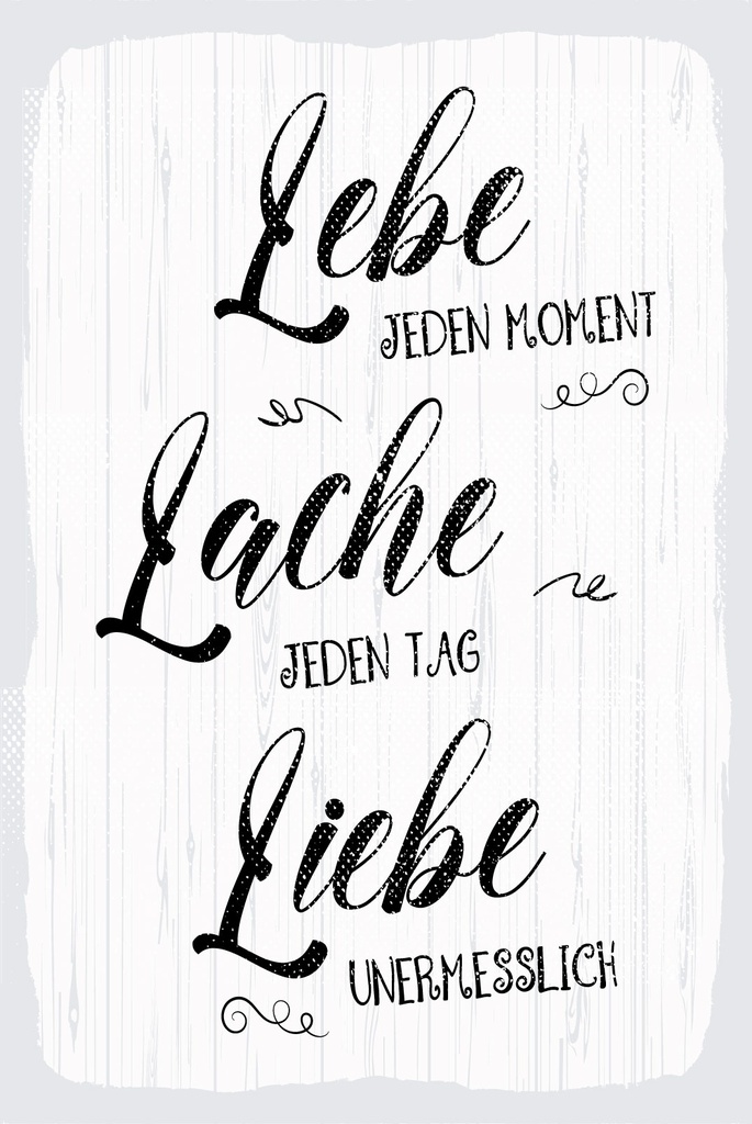 [LA-1809072-H] Holzschild 30x20 cm Lebe jeden Moment Lache Liebe