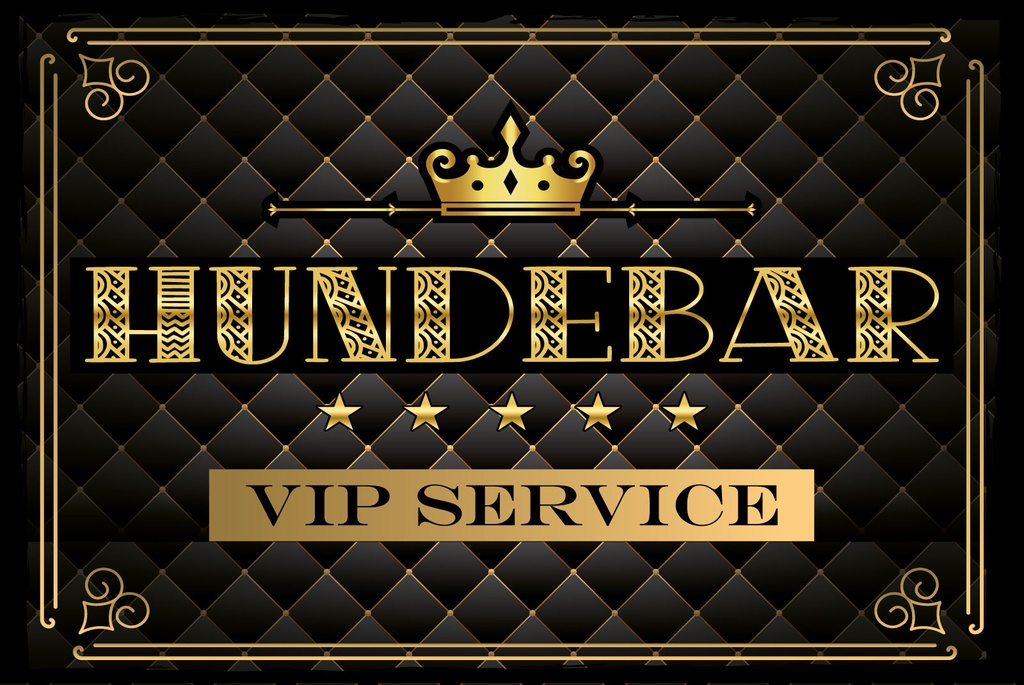 [LA-1809144-H] Holzschild 20x30 cm Hundebar vip service schwarzes