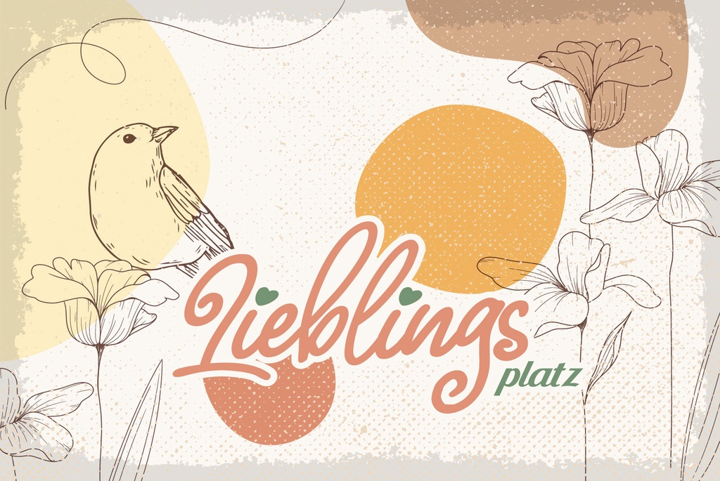 [LA-1809189-H] Holzschild 20x30 cm Lieblingsplatz Blumen Vogel