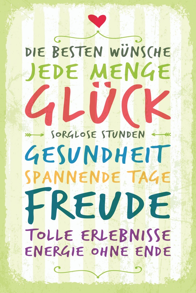 [LA-1809194-H] Holzschild 30x20 cm Die besten Wünsche jede Menge Glück