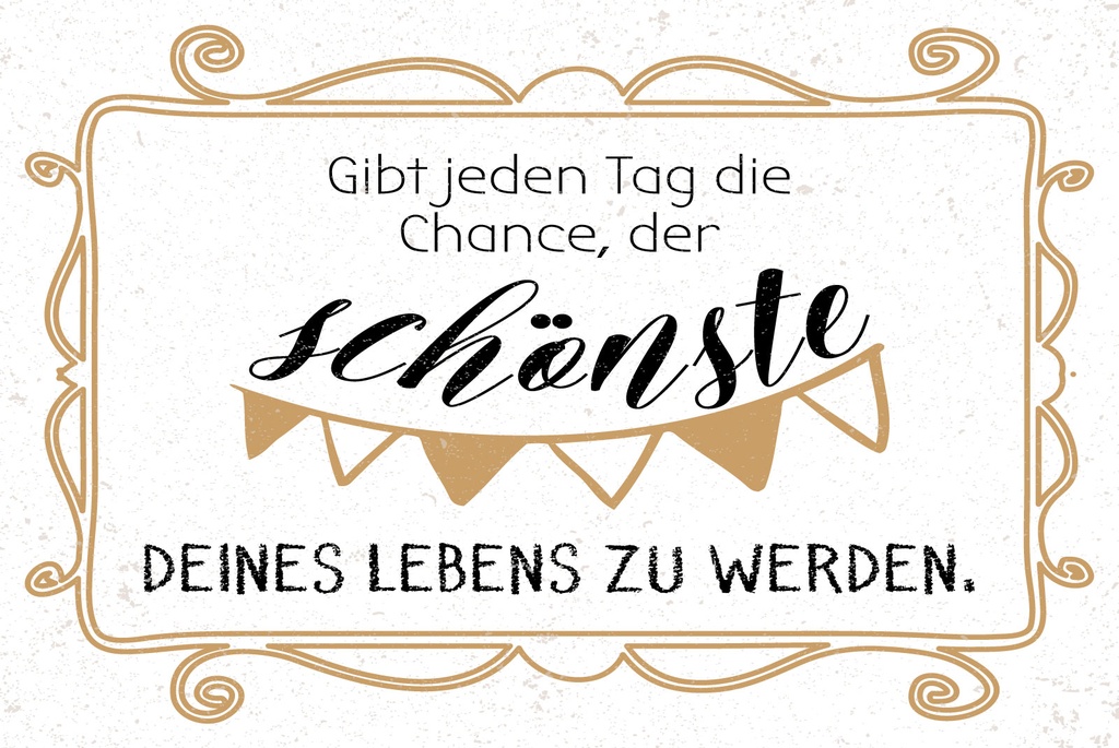 [LA-1809211-H] Holzschild 20x30 cm Gib jeden Tag die Chance, der schönste zu werden