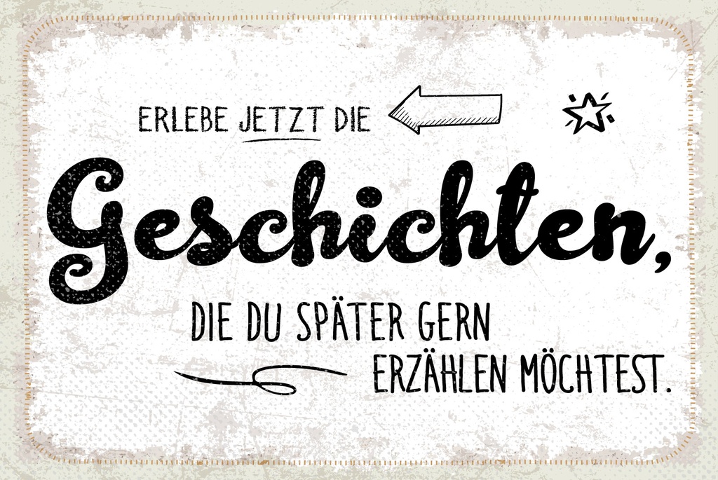 [LA-1809233-H] Holzschild 20x30 cm Geschichten, die du später gern erzählen möchtest