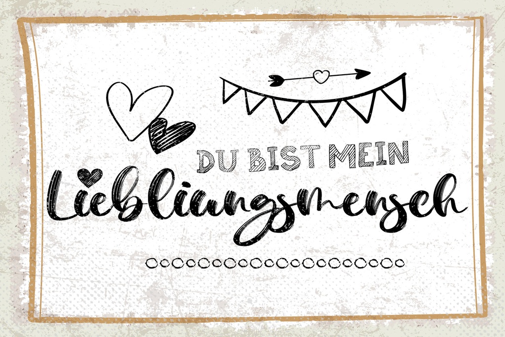 [LA-1809236-H] Holzschild 20x30 cm du bist mein Lieblingsmensch Herzen