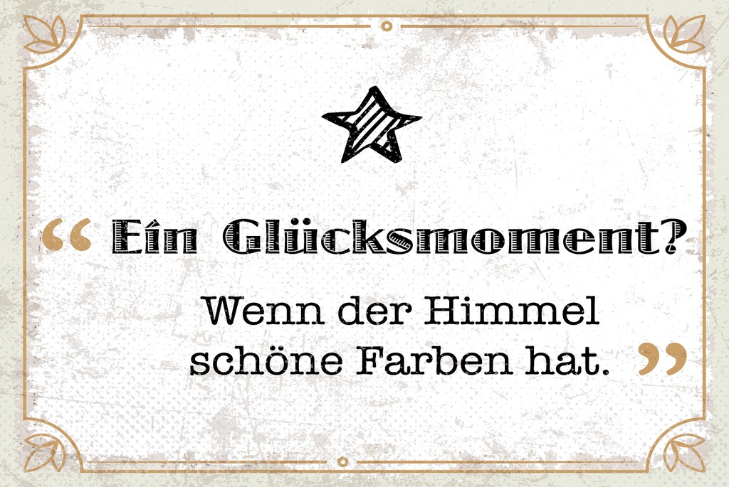 [LA-1809238-H] Holzschild 20x30 cm Glücksmoment Wenn der Himmel schöne Farben hat Deko