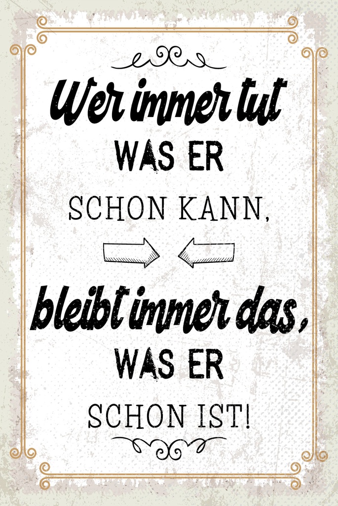 [LA-1809255-H] Holzschild 30x20 cm Wer immer tut was er schon kann