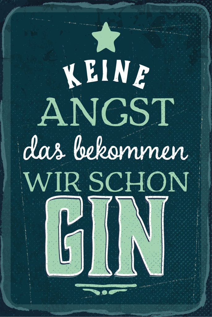 [LA-1809304-H] Holzschild 30x20 cm Keine Angst das bekommen wir schon GIN