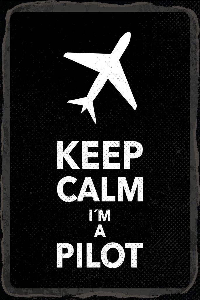 [LA-1809321-H] Holzschild 30x20 cm Keep calm i´m a Pilot