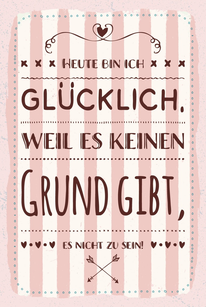 [LA-1809337-H] Holzschild 30x20 cm Heute bin ich glücklich