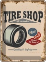 Blechschild 40x30 cm Tire Shop Reifen Service Auto Garage Werkstatt