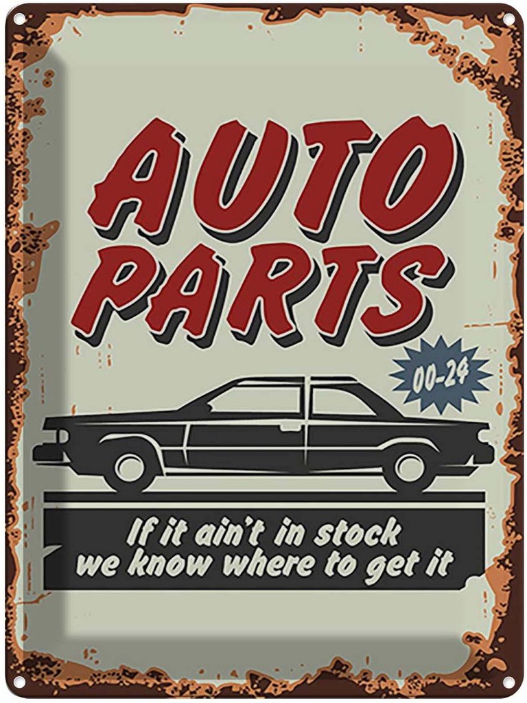 [LA-118669] Blechschild 40x30 cm Auto Parts Teile Service Garage Werkstatt
